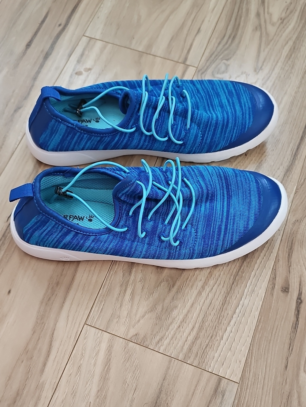BearPaw Blue Knit Slip-On Sneakers